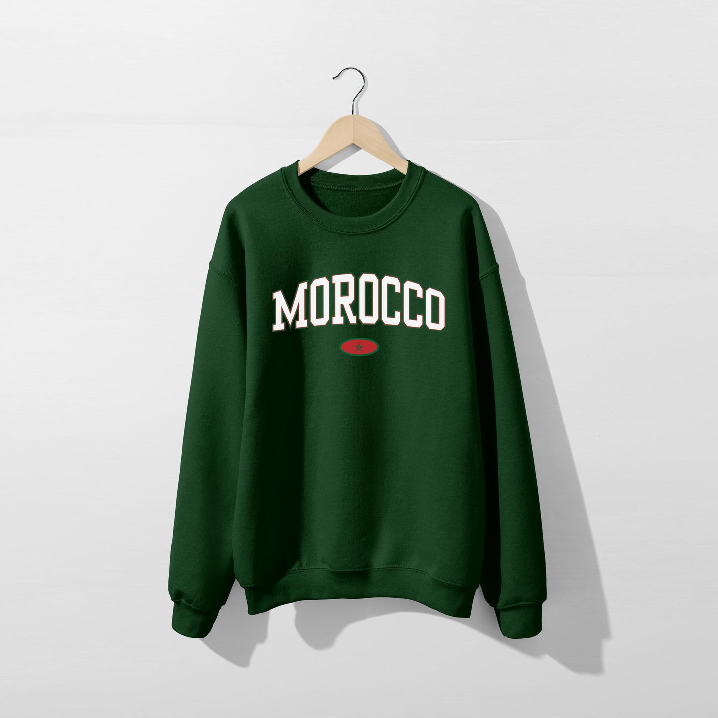 Morocco Flag Sweatshirt- Unisex