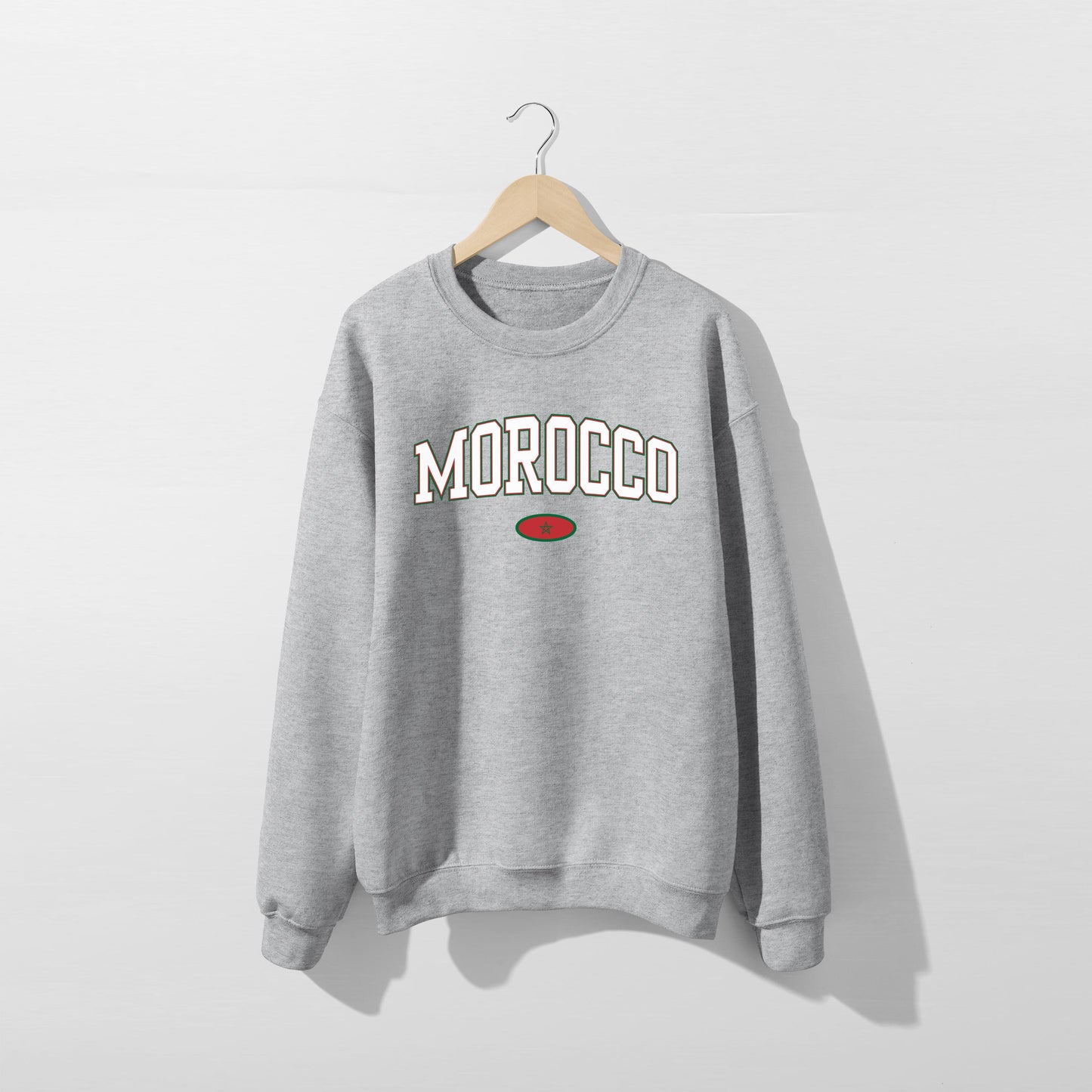 Morocco Flag Sweatshirt- Unisex