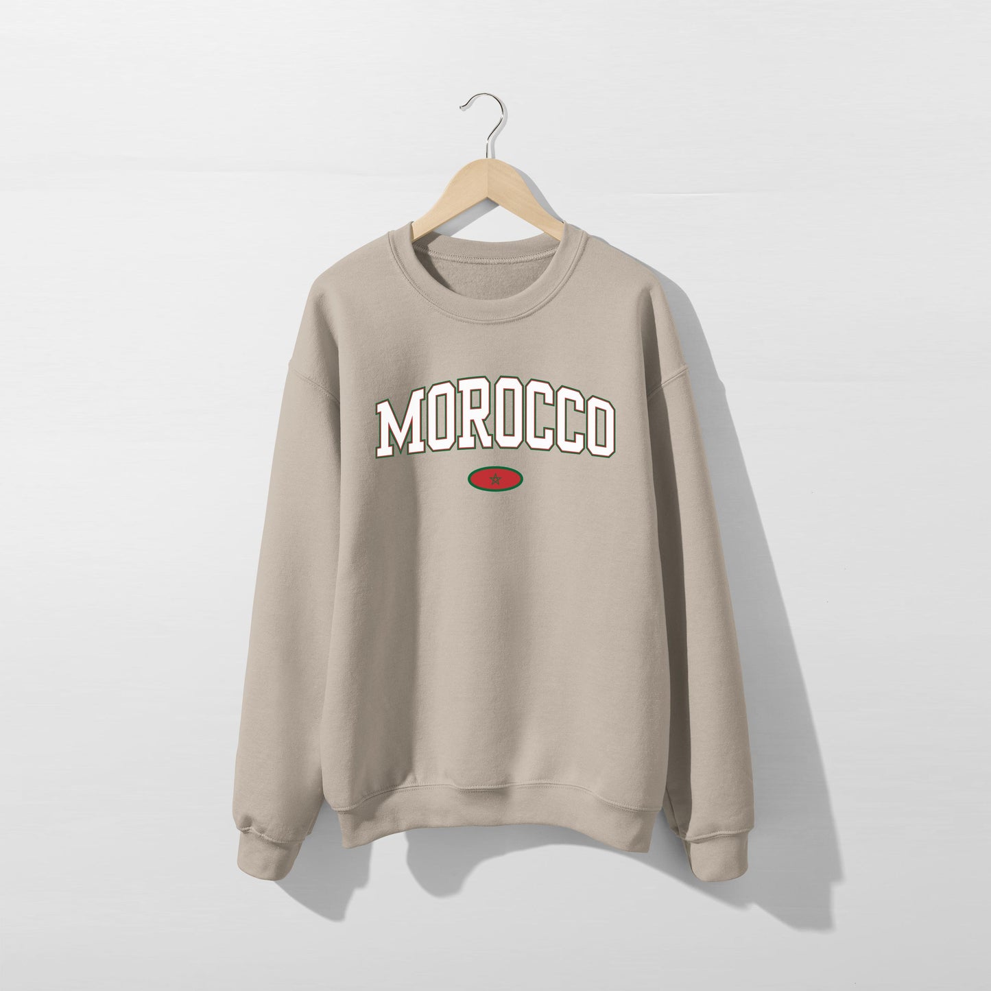 Morocco Flag Sweatshirt- Unisex