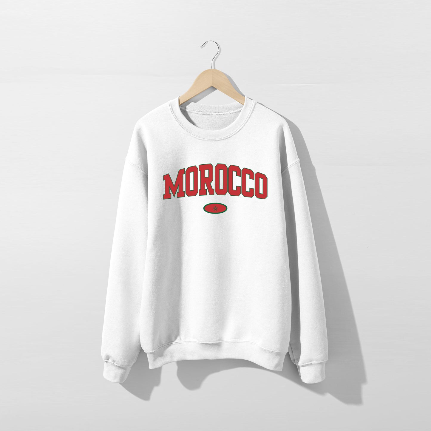 Morocco Flag Sweatshirt- Unisex