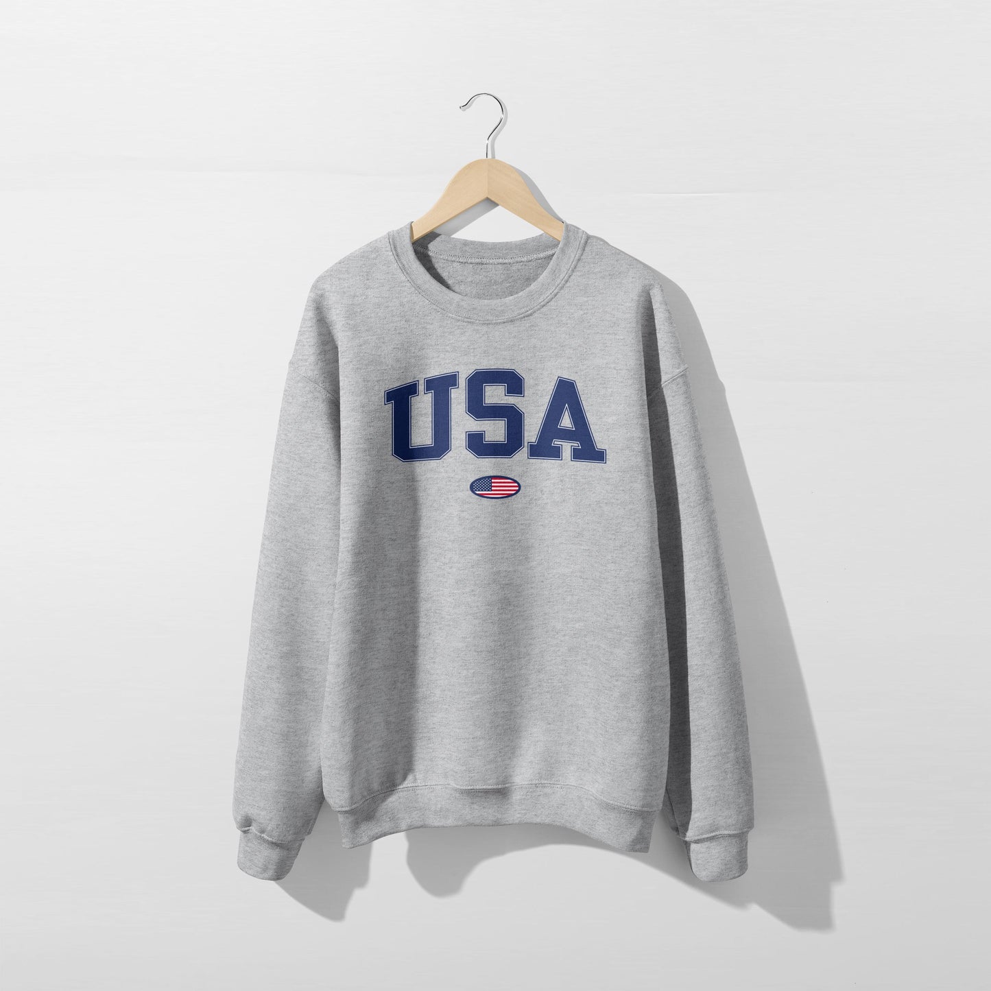 USA Flag Sweatshirt- Unisex