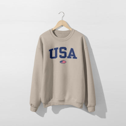 USA Flag Sweatshirt- Unisex