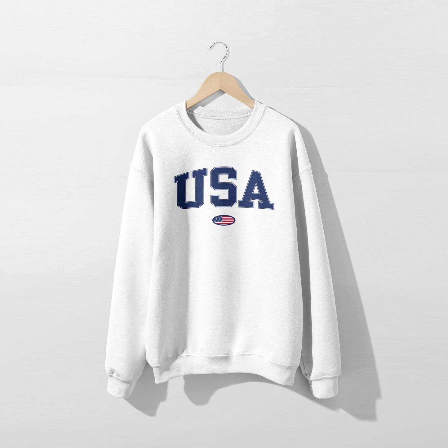 USA Flag Sweatshirt- Unisex