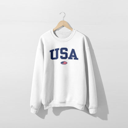 USA Flag Sweatshirt- Unisex