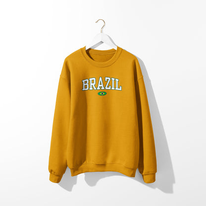 Brazil Flag Sweatshirt- Unisex